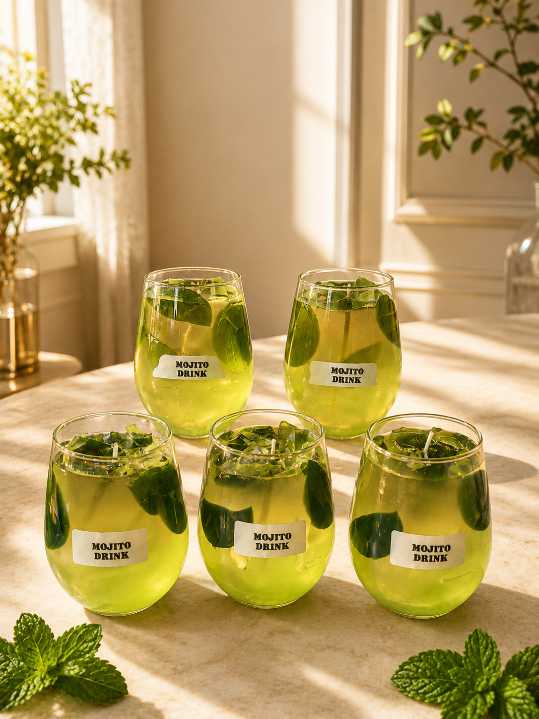 Drink scented candle