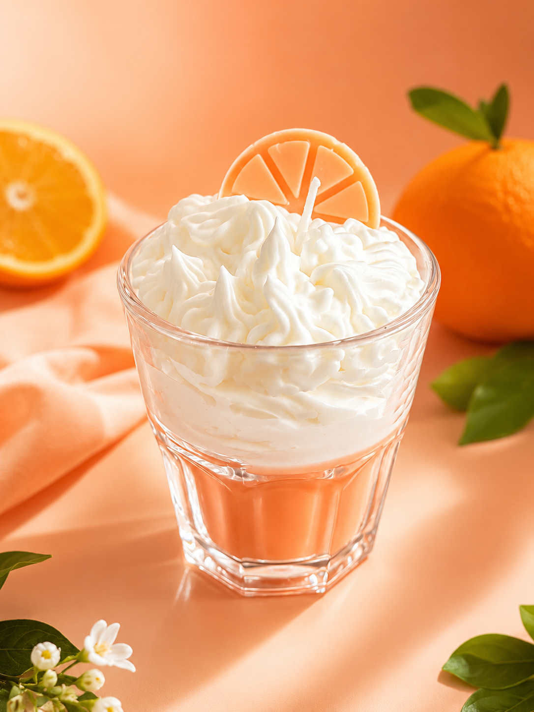 Orange scentend candle