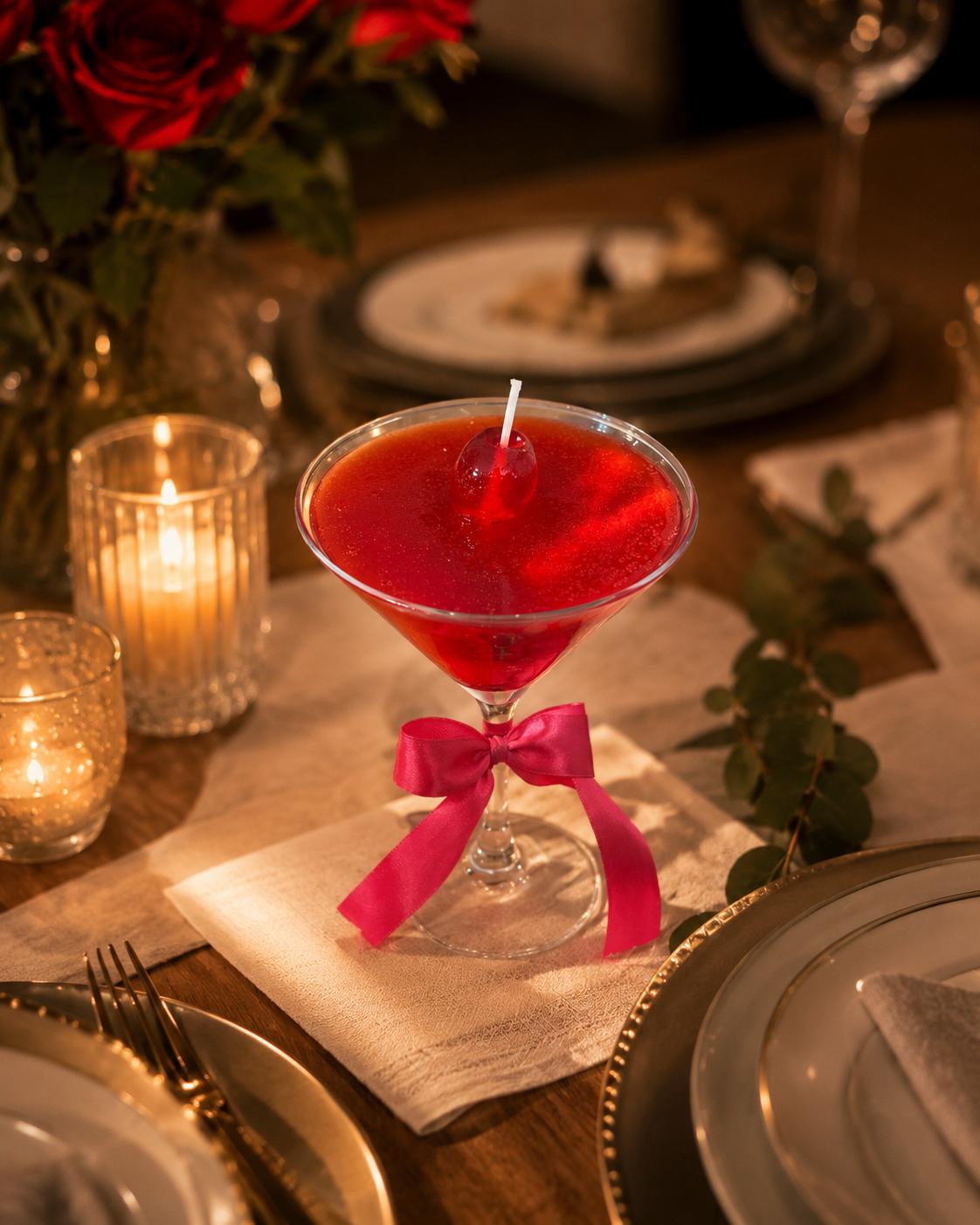 martini cocktail scentend candle