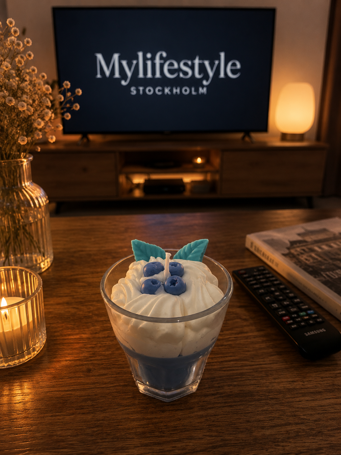 blueberry scentend candle