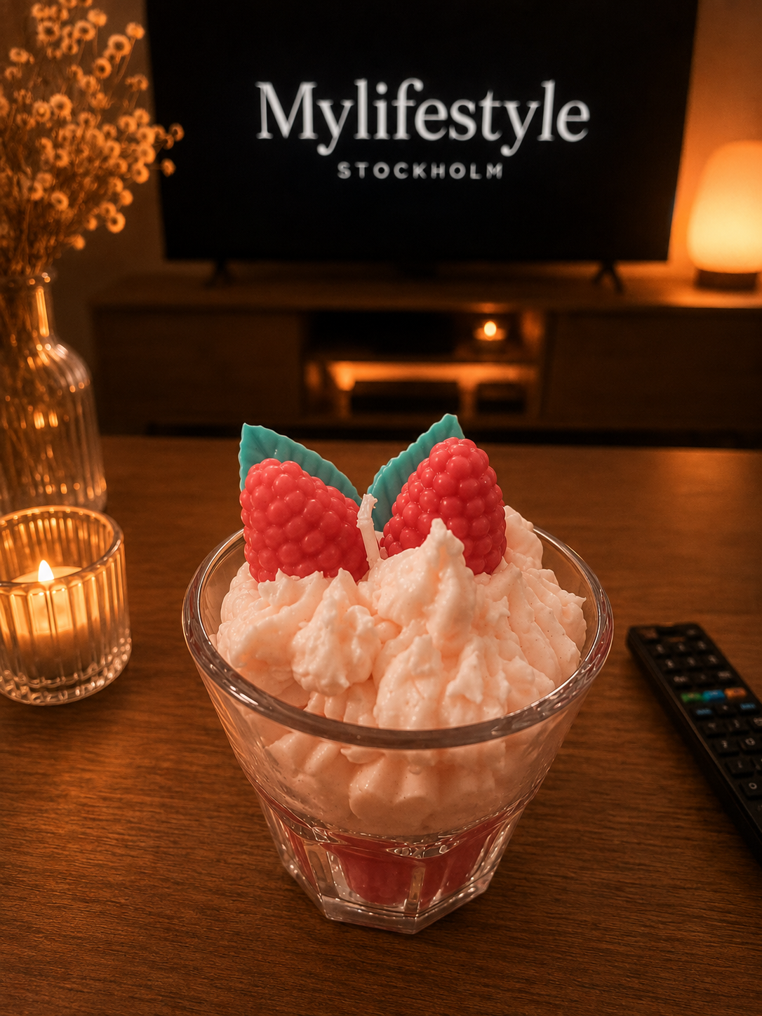 rapsberry scentend candle