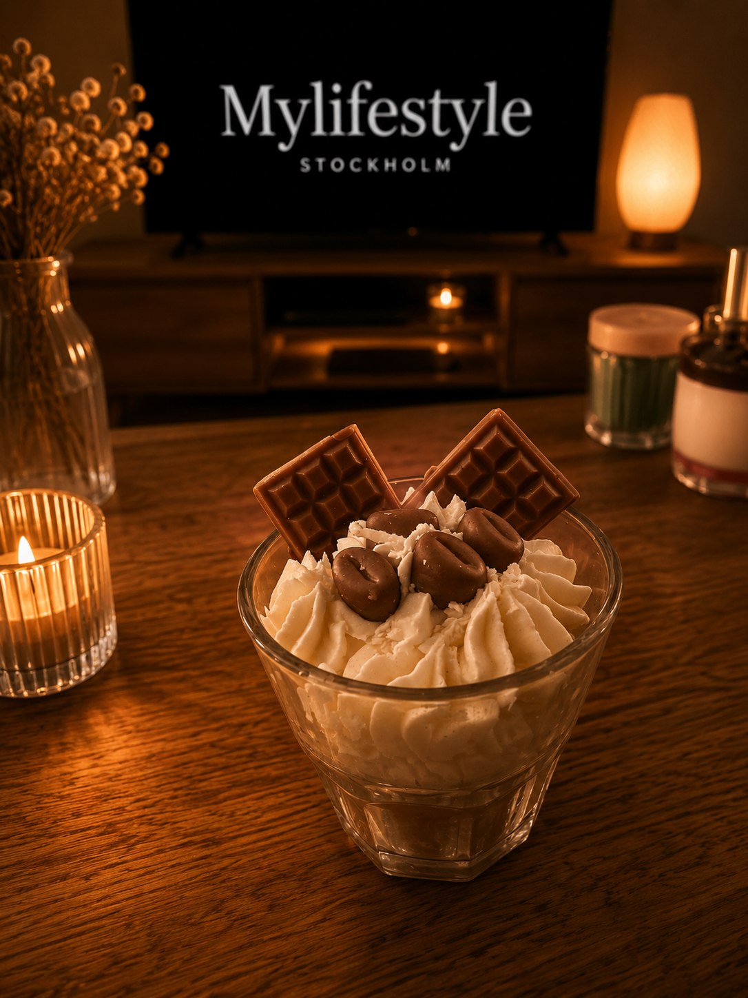 chocolate scentend candle